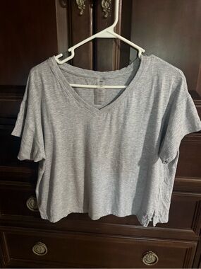 Dip large women’s gray cropped shirt